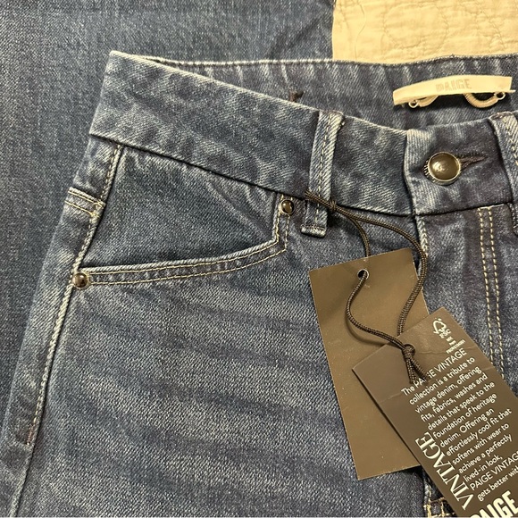 Paige NWT Stella 34.5IN Jolene Pockets Grecia Jeans High Rise Slit Ankles Sz.24 - Picture 10 of 16
